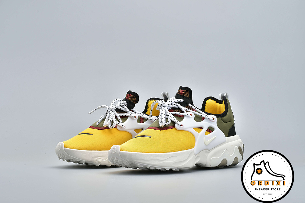 Air presto react shop white yellow olive