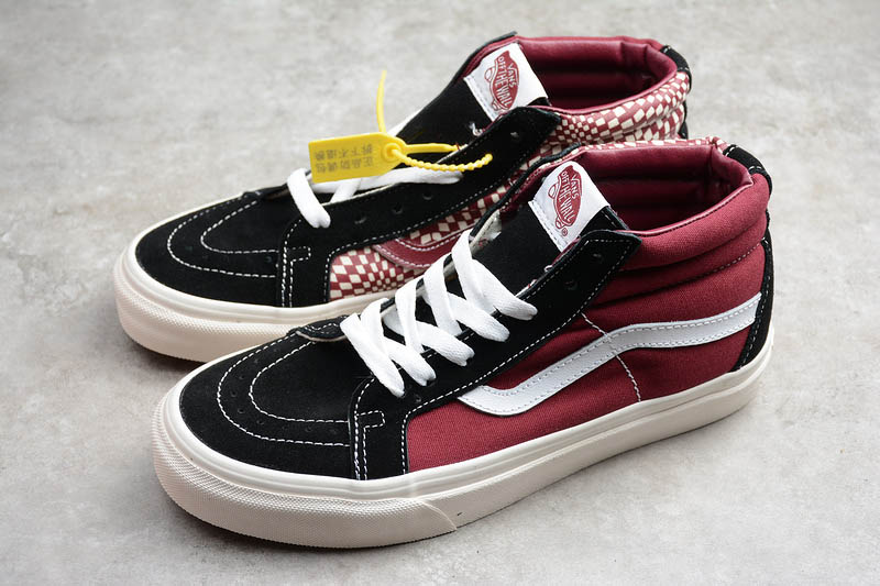 Giày Vans Sk8-Mid Reissue Wine Red Black White Vn0A391Ftew Rep 1:1