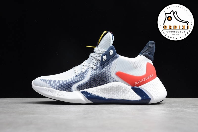 Giày Adidas Alphabounce Instinct Cloud White Red Black CG5584 - Ordixi.com