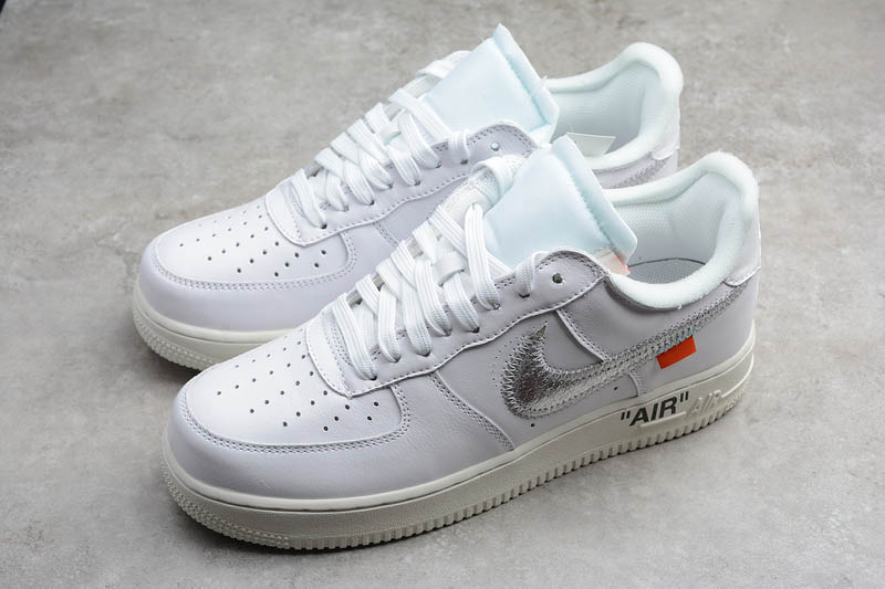 Off-White AF100 Virgil Abloh x Nike Air Force 1 Low White Silver 