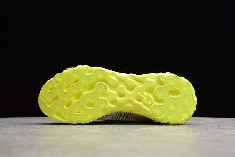 nike react runner ispa platinum tint volt glow team red