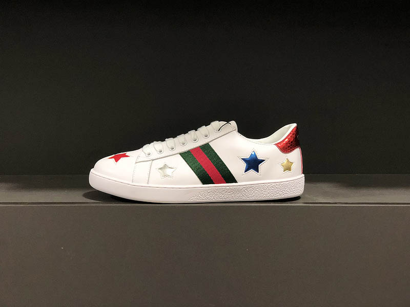 Giày Gucci Ace Embroidered Low-Top Sneaker Star White - Ordixi.com