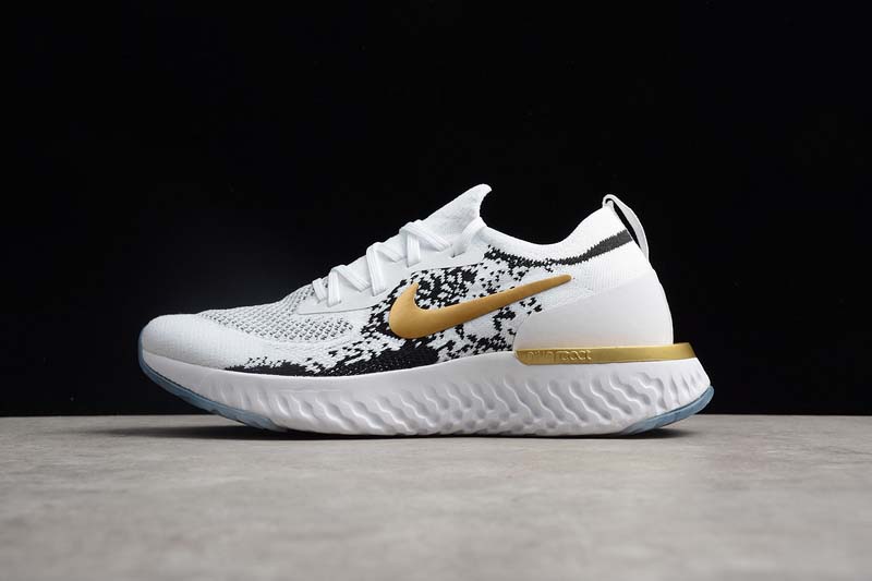 Gi y Nike Epic React Flyknit White Black Gold World Cup Champion