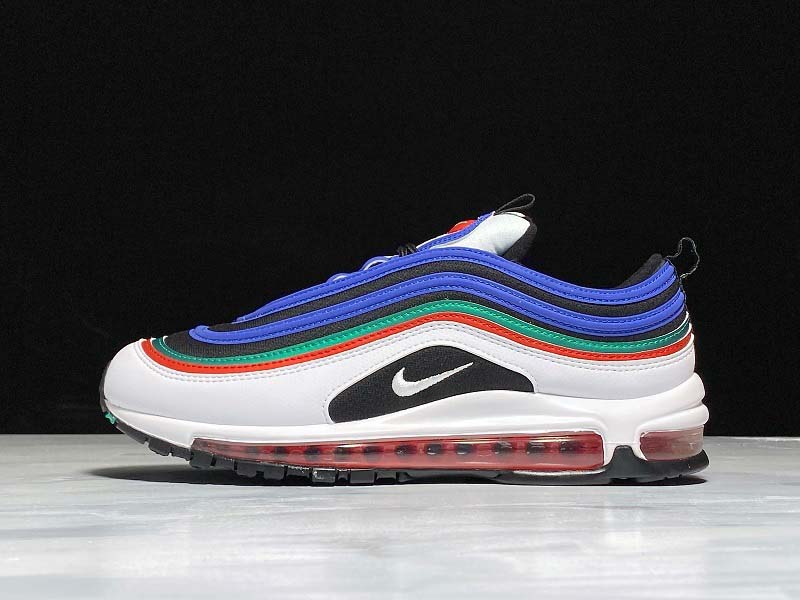 Nike Air Max 97 White Hyper Blue-Multi-Color CW7013-100 - Ordixi.com