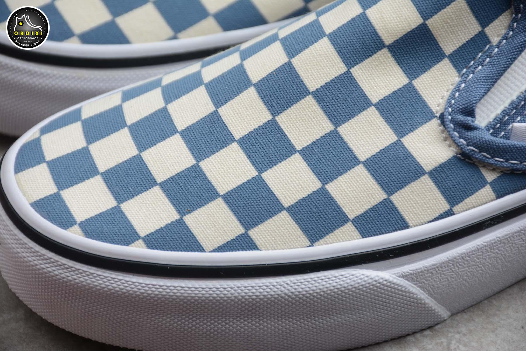 Vans Vault Og Checkerboard Classic Slip-On Lx (Canvas) Bluewhite  Vn000Udff8L - Ordixi.Com