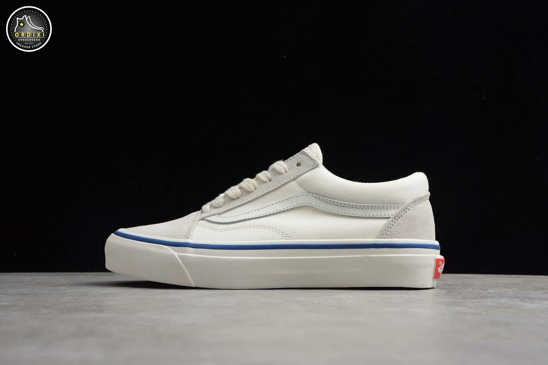 Vans Og Old Skool Lx Suede Canvas White Vn0A4P3Xofu - Ordixi.Com