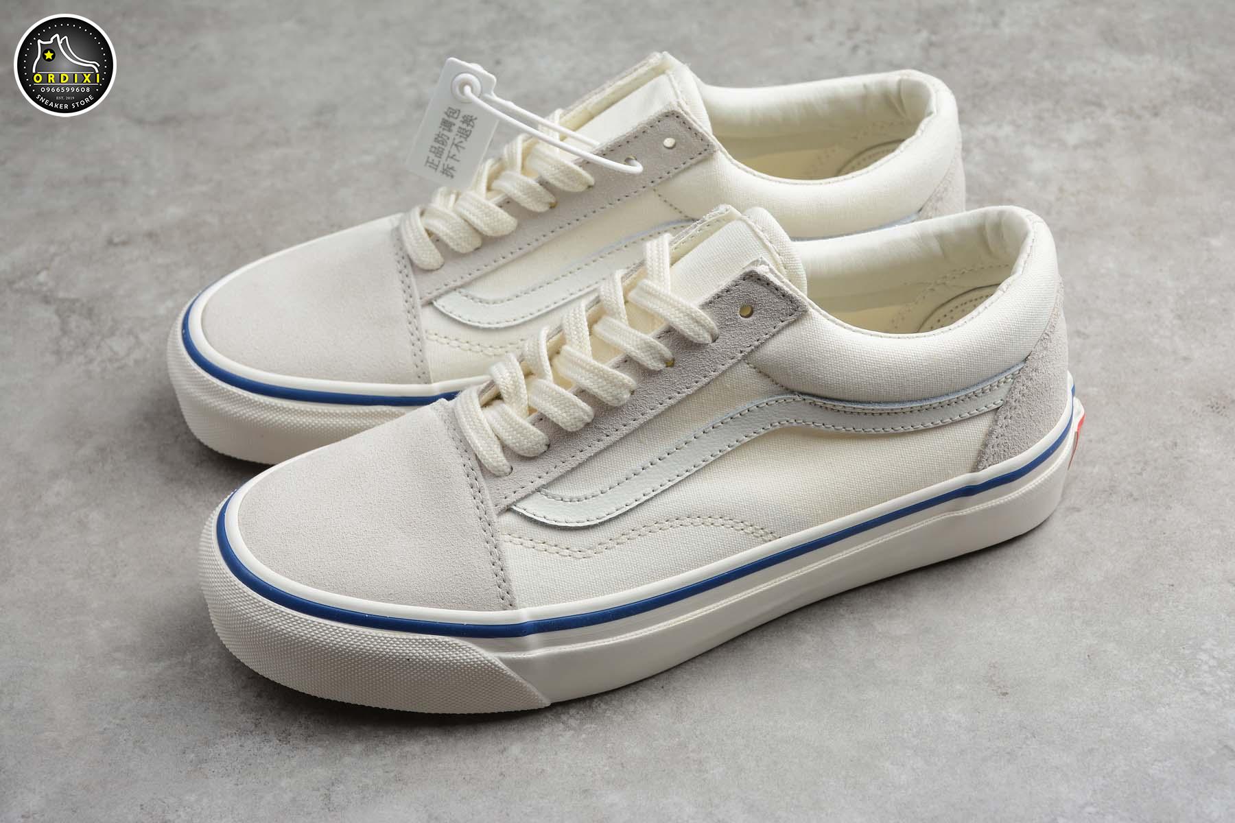 Vans Og Old Skool Lx Suede Canvas White Vn0A4P3Xofu - Ordixi.Com