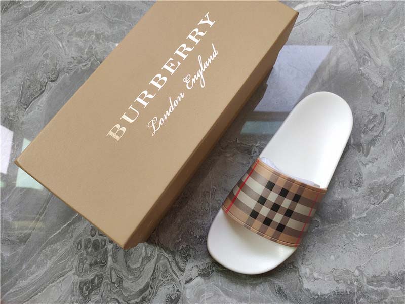 Burberry 20ss Sandal White Khaki Rep 11 Like Auth Siêu Cấp Cho Nam Nữ
