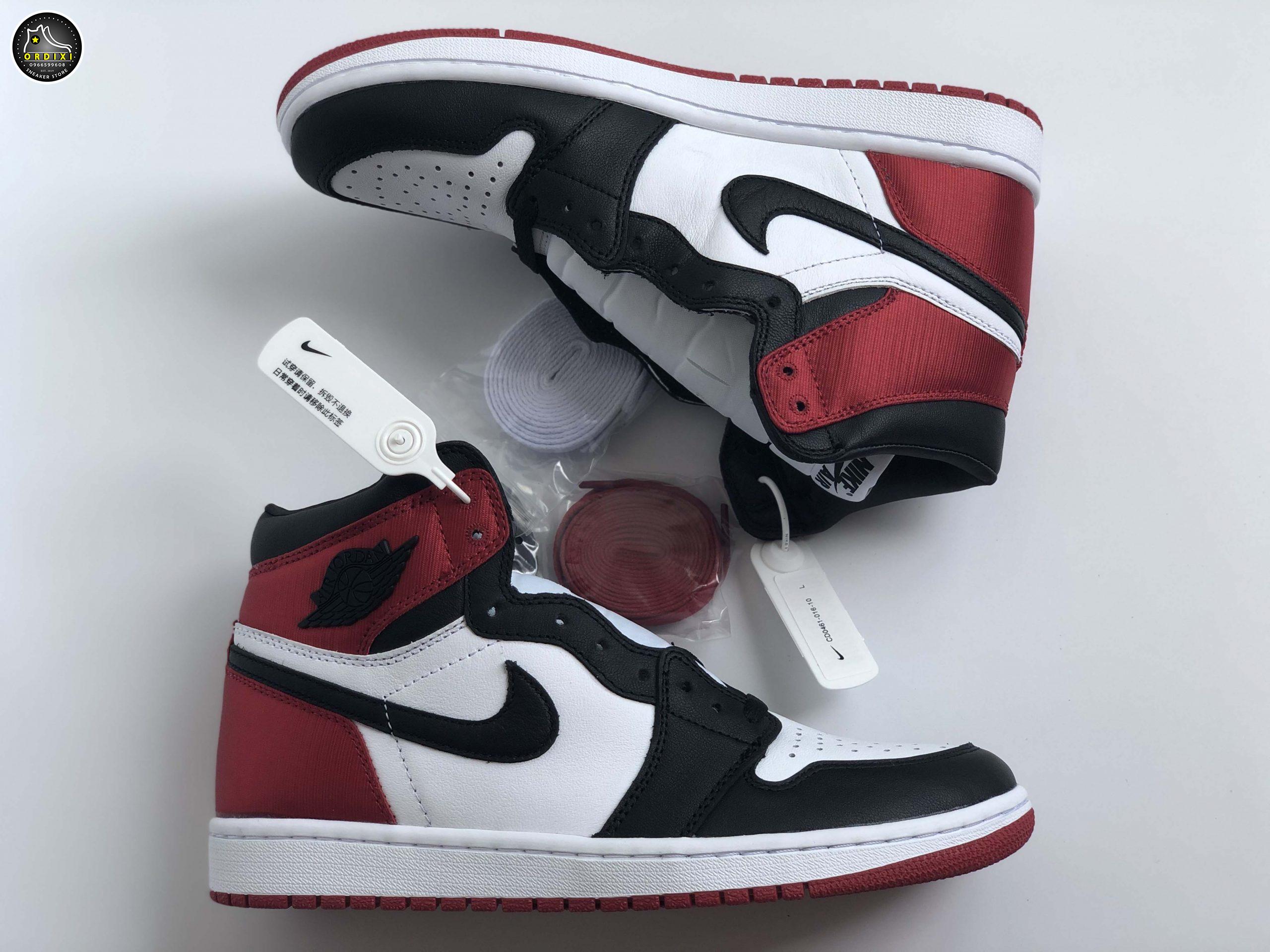 nike air jordan 1 retro high satin black toe