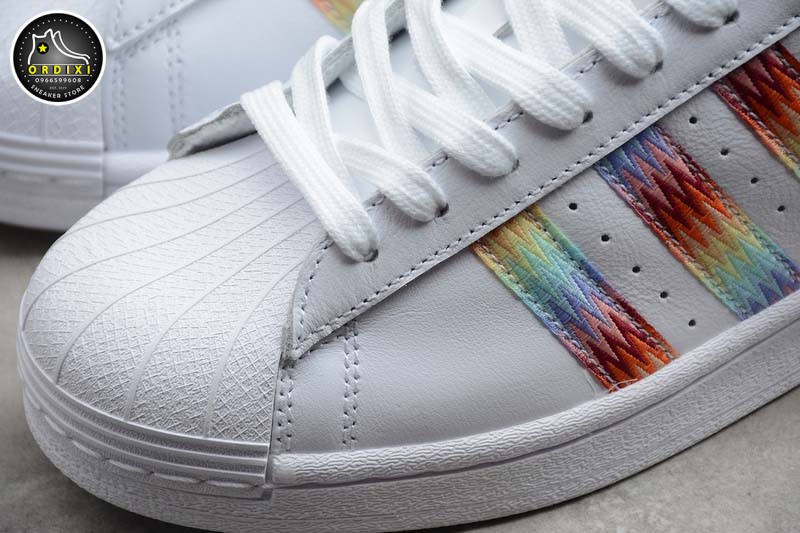 Adidas Superstar Shoes Cloud White Multi-Color Fx3923 