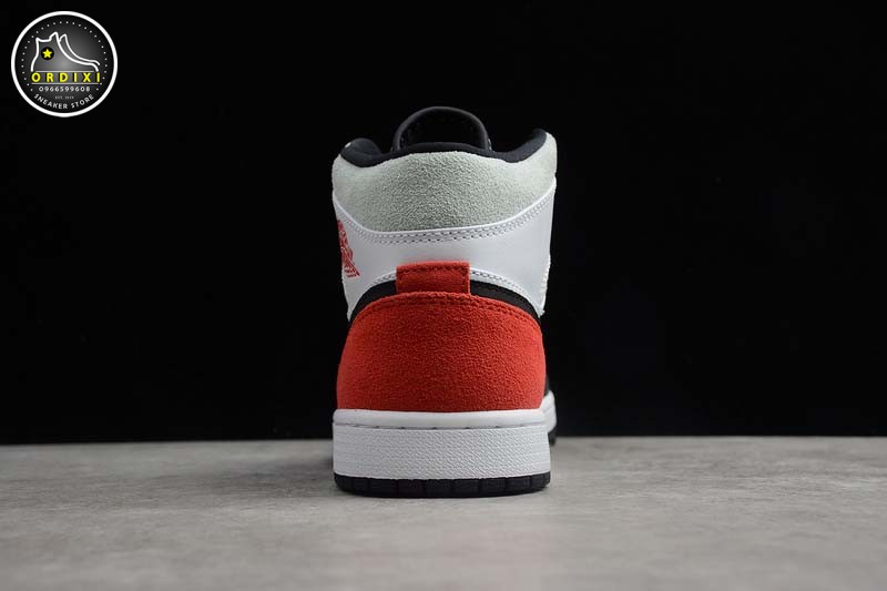 Nike Air Jordan 1 Mid Se Black Toe White Black Red 852542-100 - Ordixi.com