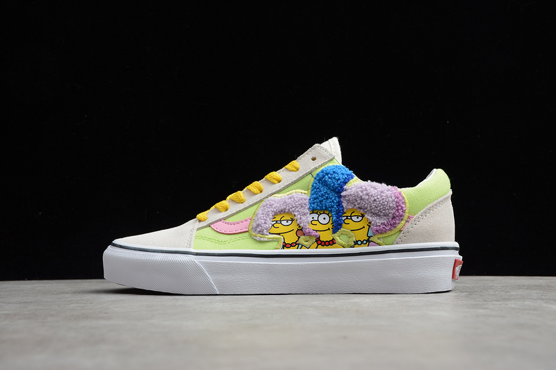 Vans Simpson X Old Skool Shoes White Yellow Vn0abv521m - Ordixi.com Vans Simpson X Old Skool Shoes White Yellow Vn0Abv521M - Ordixi.Com