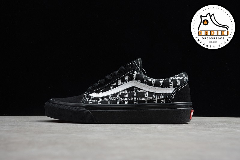 Vans Supreme X Old Skool Pro Black White Vn0A45Jc2Yw - Ordixi.Com