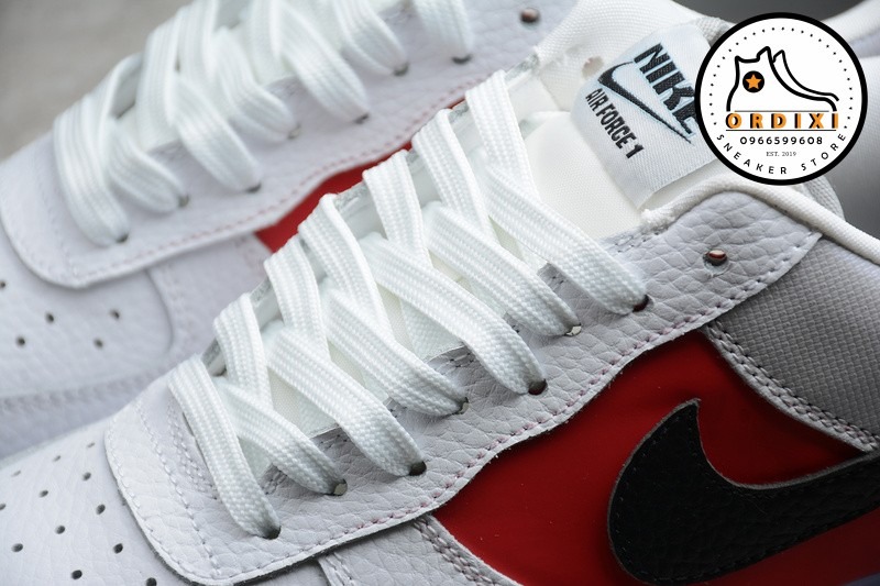 Air Force 1 '07 LV8 EMB 'Icy Soles University Red' - Nike - CT2295 110 -  white/black/vast grey/university red