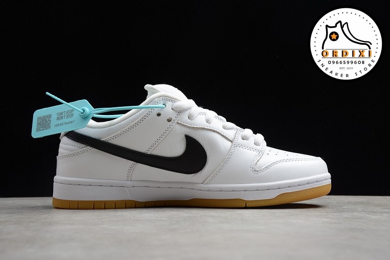 nike sb dunk low orange label white black