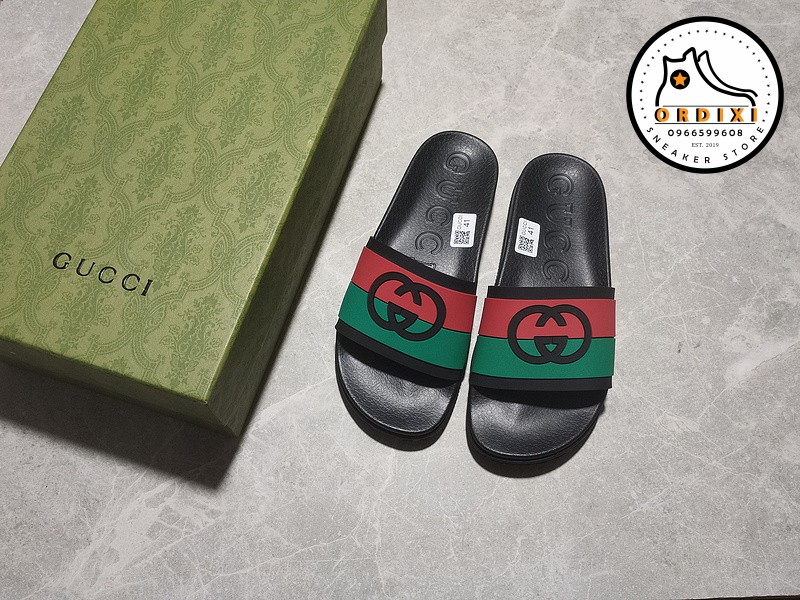 Gucci slippers green fashion and red