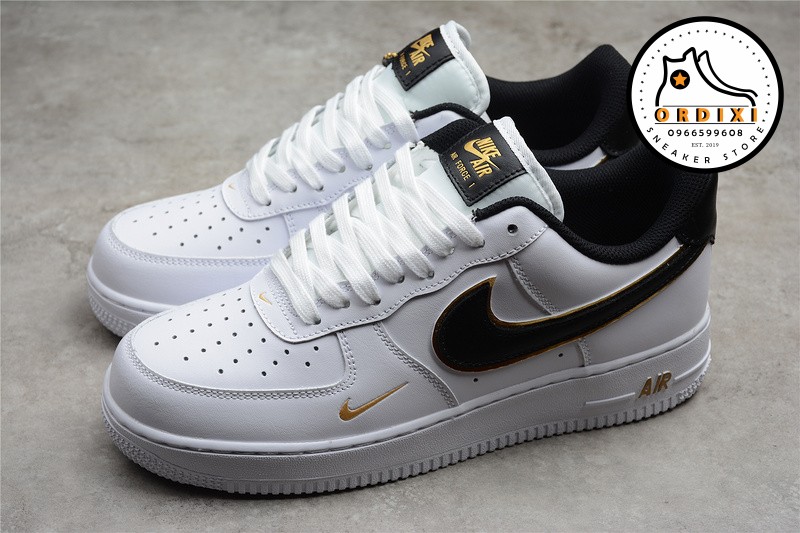 Men's Nike Air Force 1 Low Essentials White Black Gold (DA8481