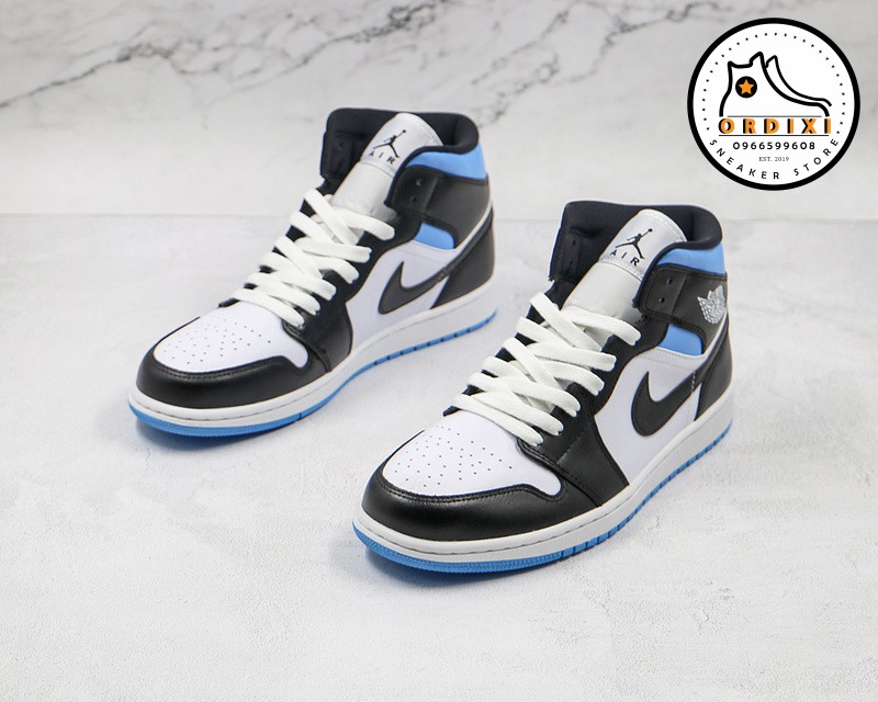 Jordan 1 Mid University Black White (W) Shoes BQ6472-102 - Ordixi.com