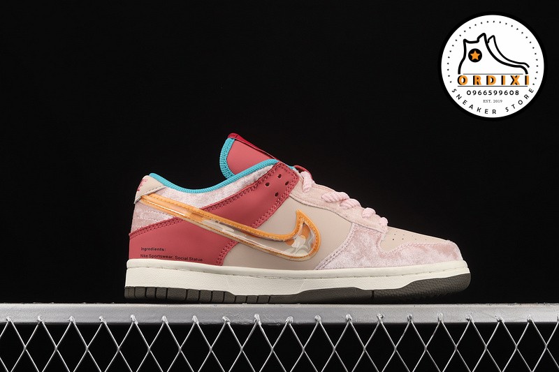 Nike Dunk Mid Social Status Free Lunch Strawberry Milk DJ1173-600 -  