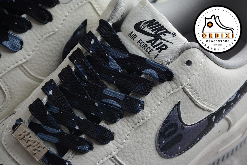 Bape X Nike Air Force 1 07 Low White Light Grey Black Aa1356-115 -  Ordixi.Com