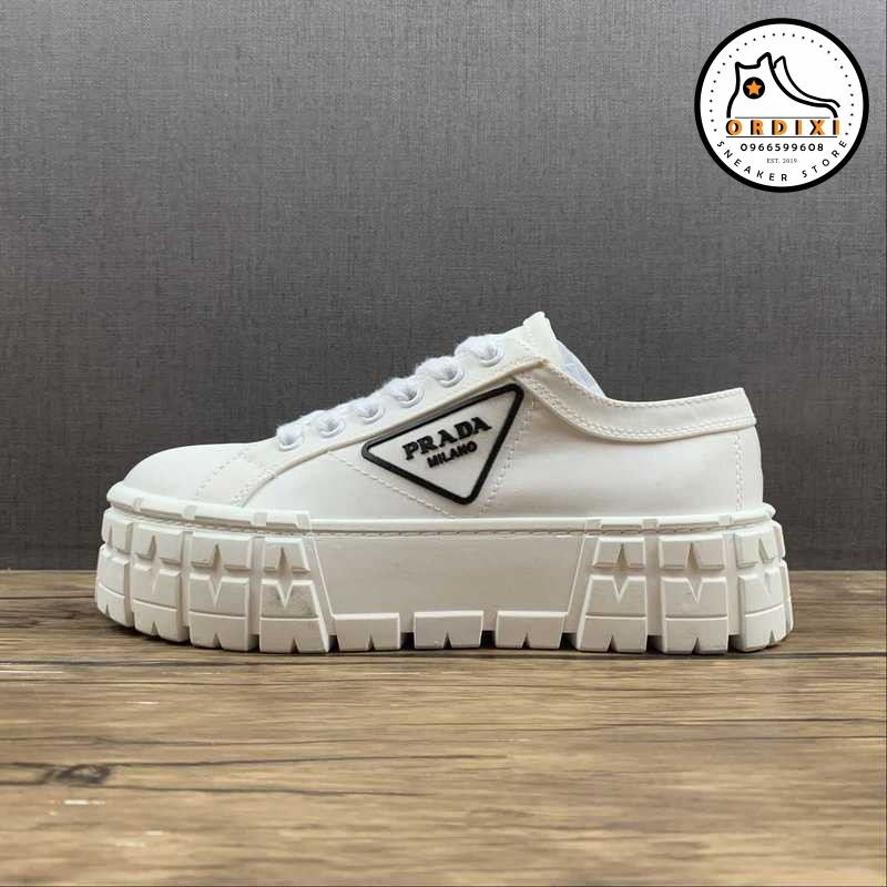 Prada Platform Daddy Shoes White 