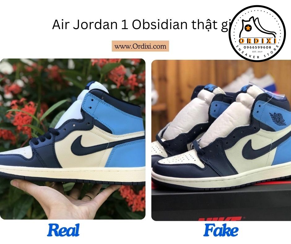 Air Jordan 1 Obsidian Th t Gi Real Vs Fake Phan Bi t Ra Sao