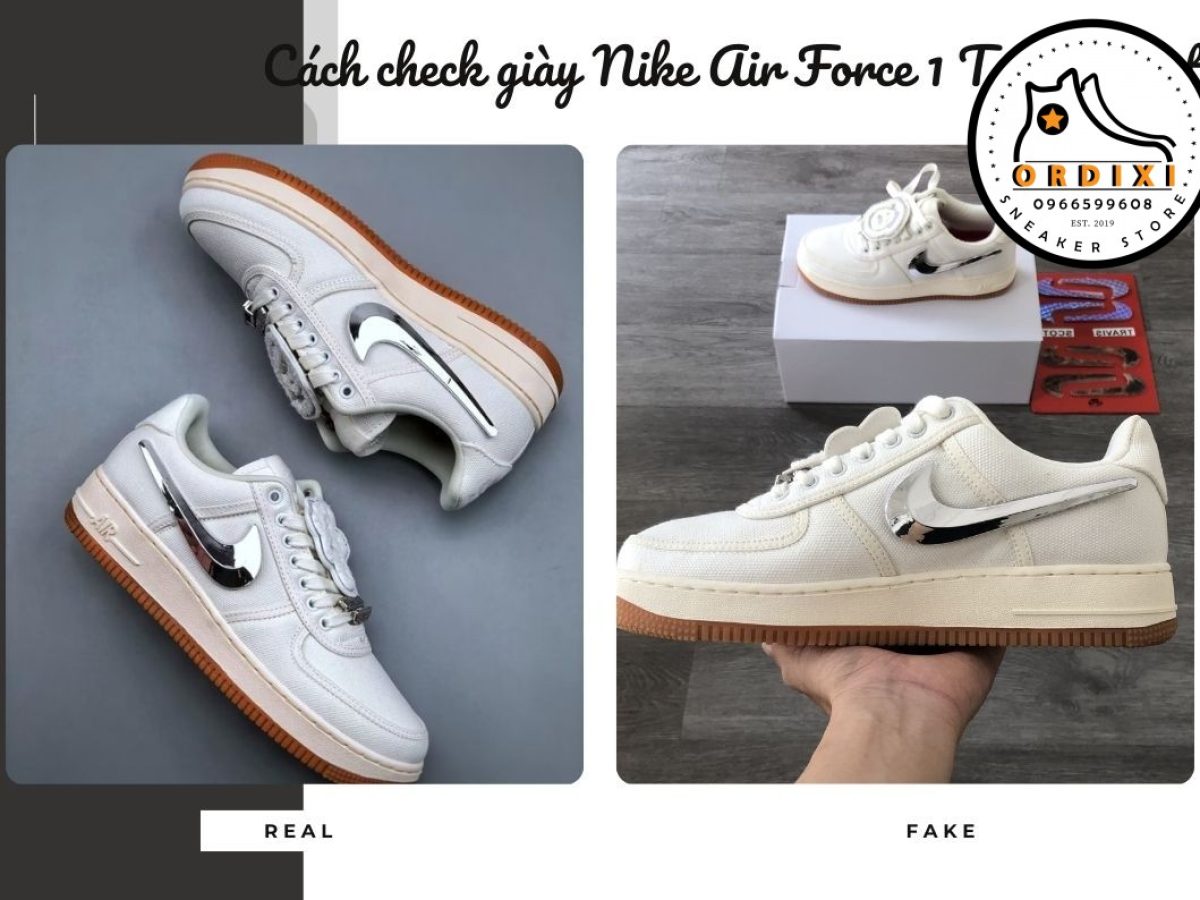 real vs fake travis scott air force 1