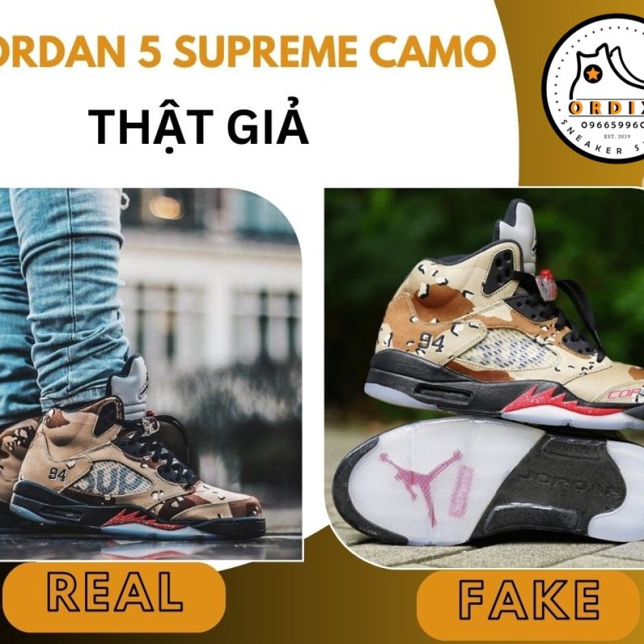 jordan 5 camo real vs fake