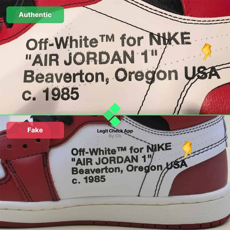 Off White X Jordan 1 Chicago Th t Gi Real Vs Fake Nh n Bi t Ra Sao