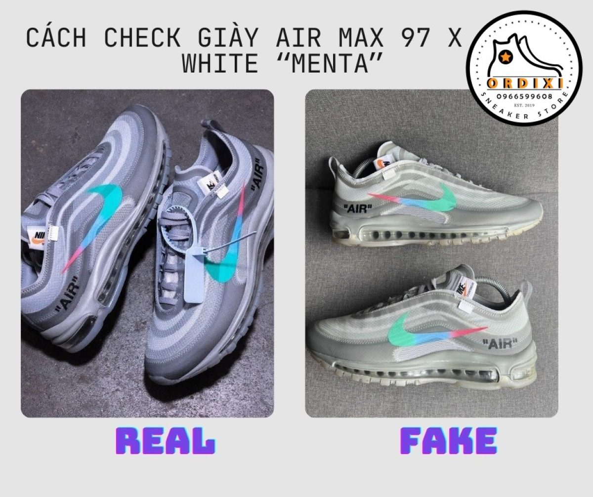 Cach Check Giay Air Max 97 X Off White Th t Gi n Gi n D Dang