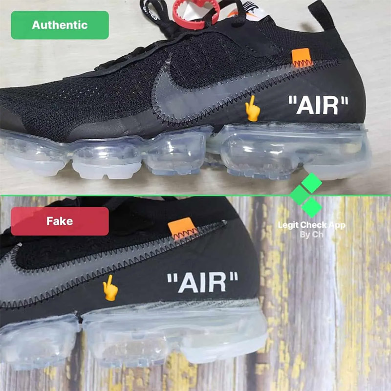 Off White VaporMax Black Th t Gi Real Vs Fake Nh n Bi t Qua Nh ng D u Hi u Nao