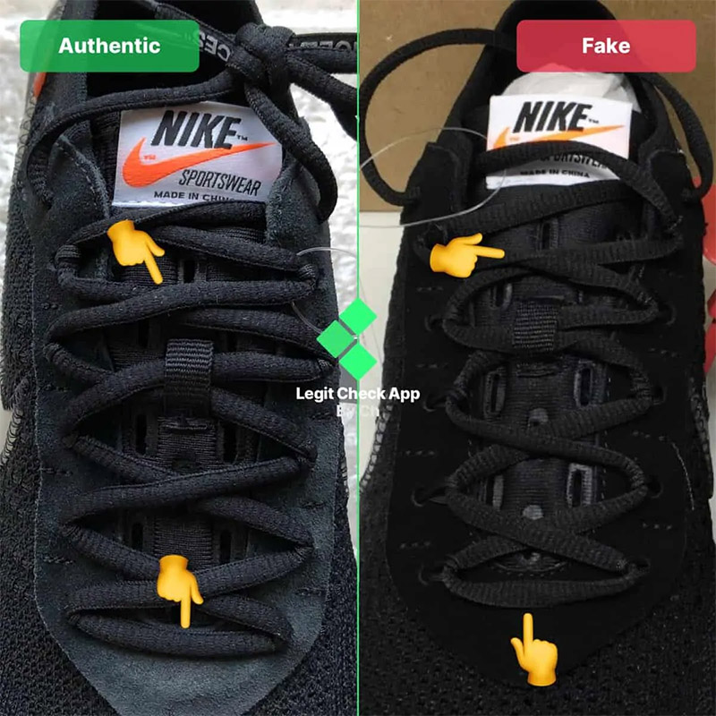 Off White VaporMax Black Th t Gi Real Vs Fake Nh n Bi t Qua Nh ng D u Hi u Nao